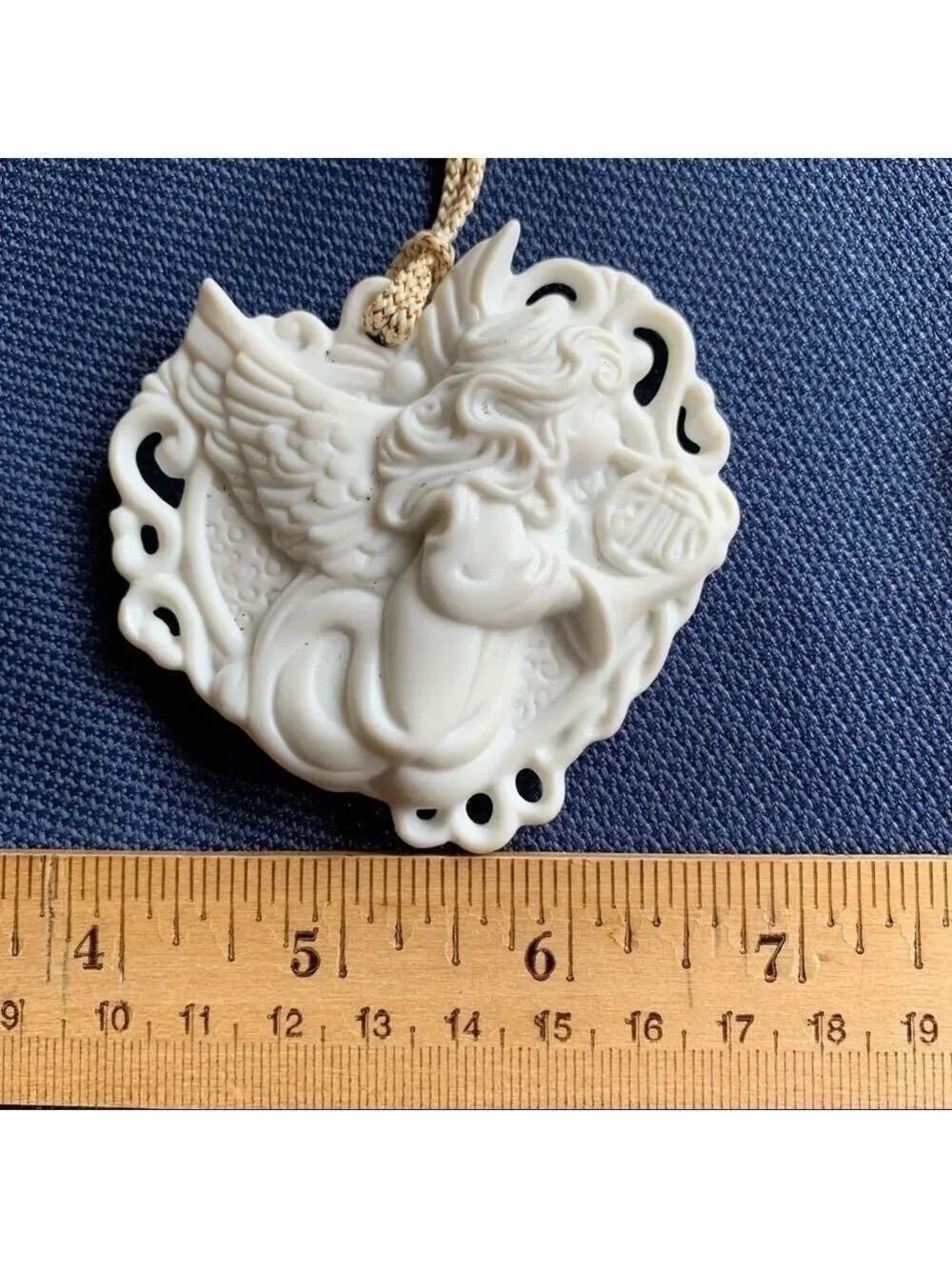 PRECIOUS MOMENTS 3-D vintage angel ornaments set/3